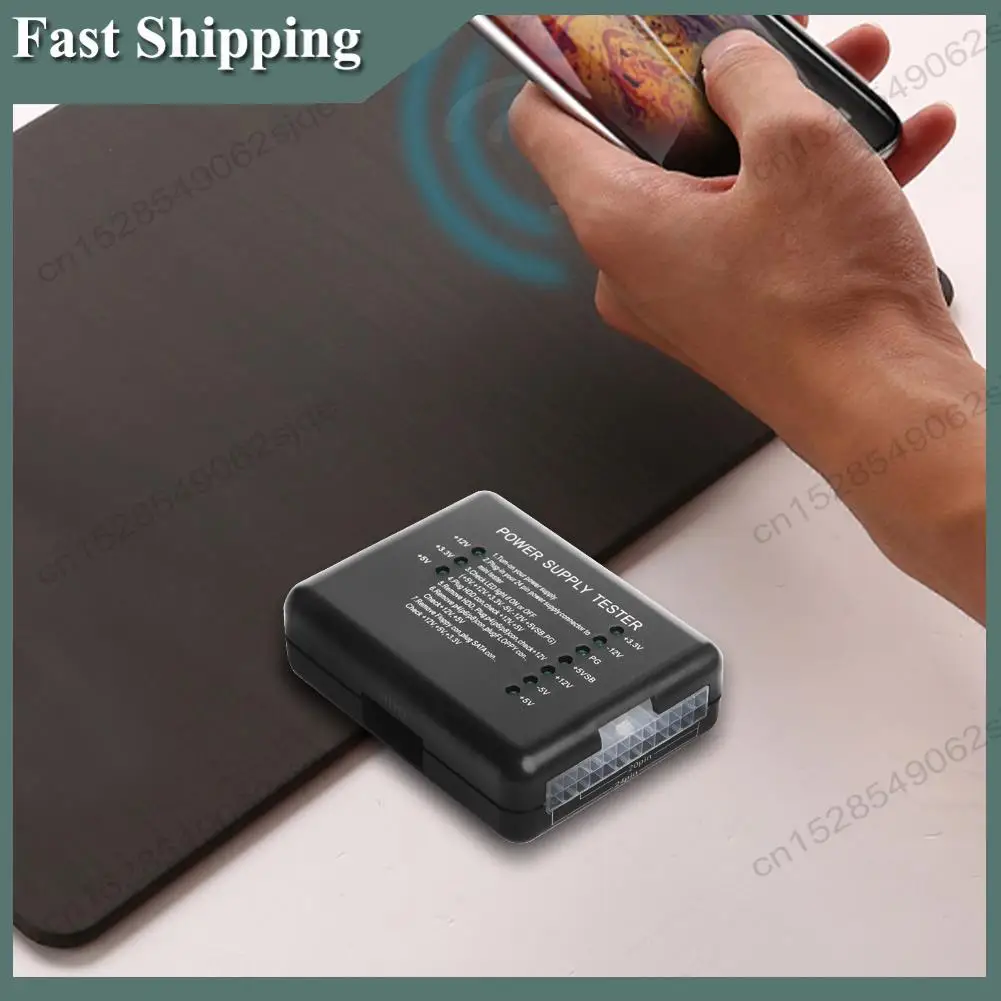 

-ABKM PC 20 24 Pin Power Supply Tester Checker LED For PSU ATX SATA HDD Meter Measuring 12V 5V 3.3V