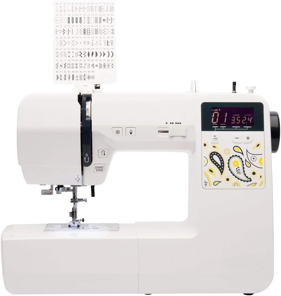 JW8100 Fully-Featured Computerized Sewing Machine with 100 Stitches, 7 Buttonholes, Hard Cover, Extension