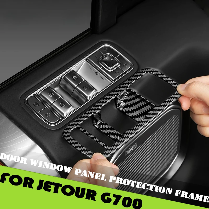 

Car Door Window Panel Protective Frame Fit for JETOUR G700 2025 2026 Modified Car Door Armrest Button Sticker Protective Cover