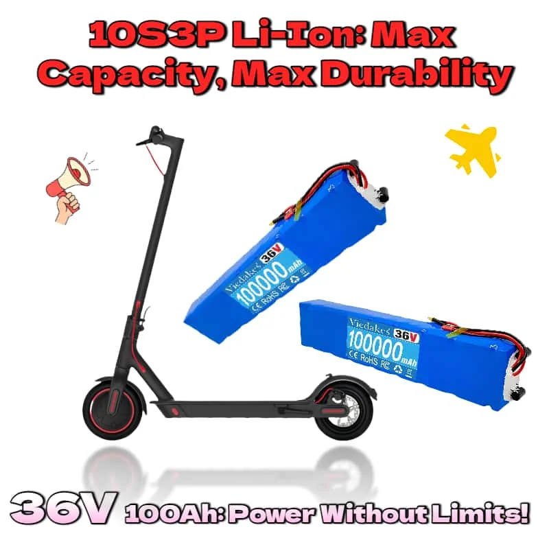 

10S3P 36V100Ah Rechargeable Li-ion Battery,High Rate Performance,Durable for Camping Gear/Emergency Power,Reliable Energy Source