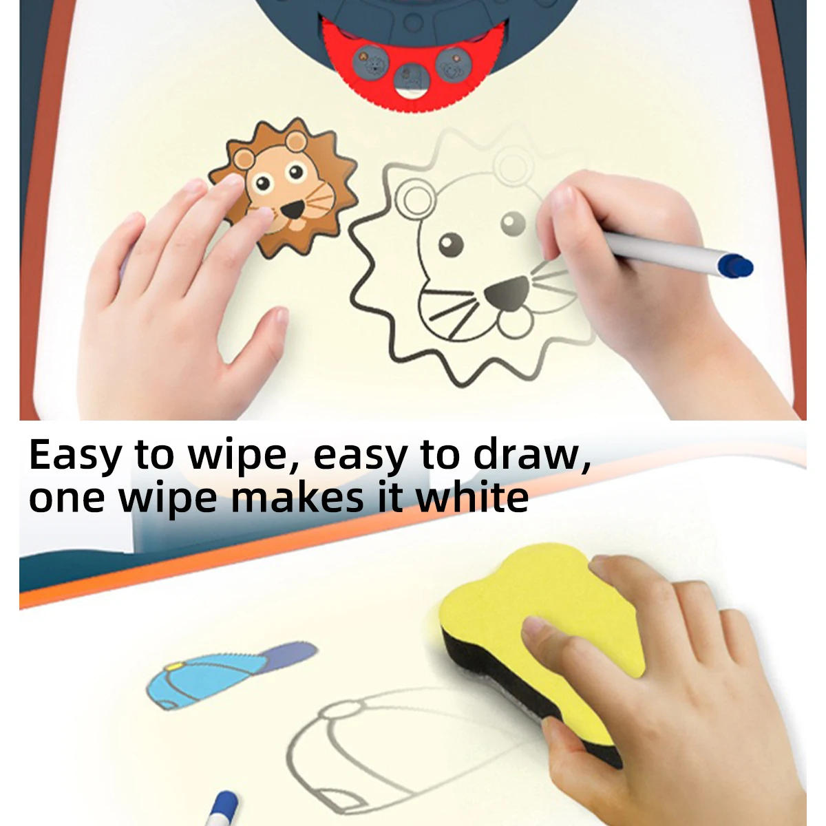 Kindertekenprojector Art Sketch Projector Tekening bevat 6 dia's, 48 geprojecteerde afbeeldingen