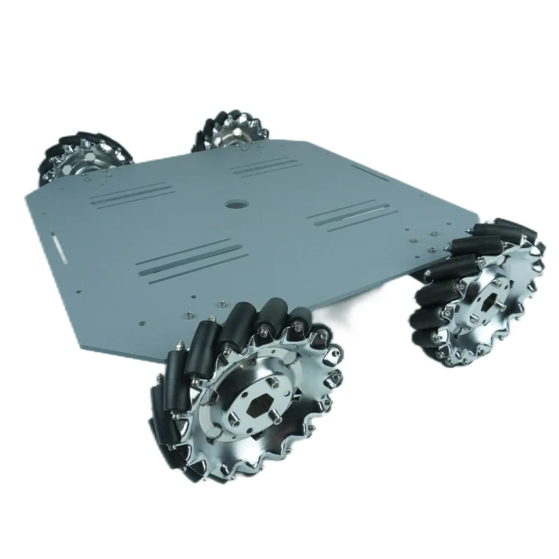 Telaio per auto con carico da 75 kg Carrello per ruote Mecanum 4WD per impieghi gravosi Omnidirezionale in metallo RC per kit fai da te robot programmabile Arduino