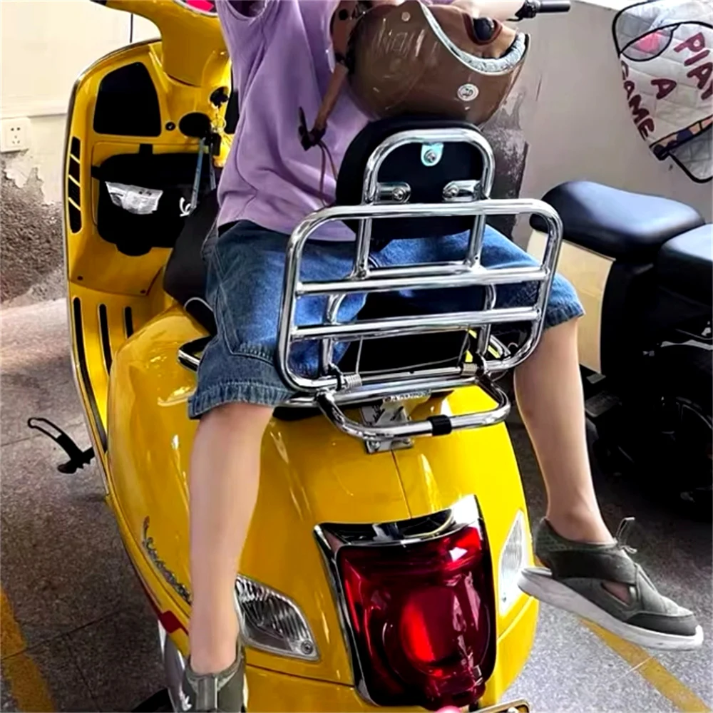 

Folding rear tailstock with backrest For VESPA GTS300 GTV300 GTV Six Days luggage rack modified rear shelf backrest tailstock