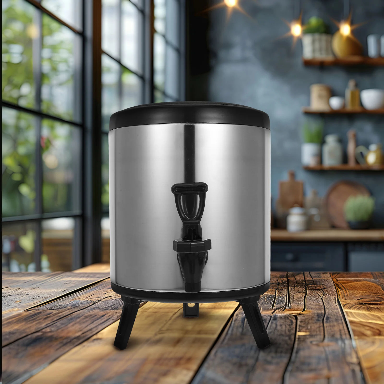 

6L Insulated Beverage Dispenser 304 Stainless Steel Dual Temperature Drink Server Double Layer Coffee Carafe For Commercial