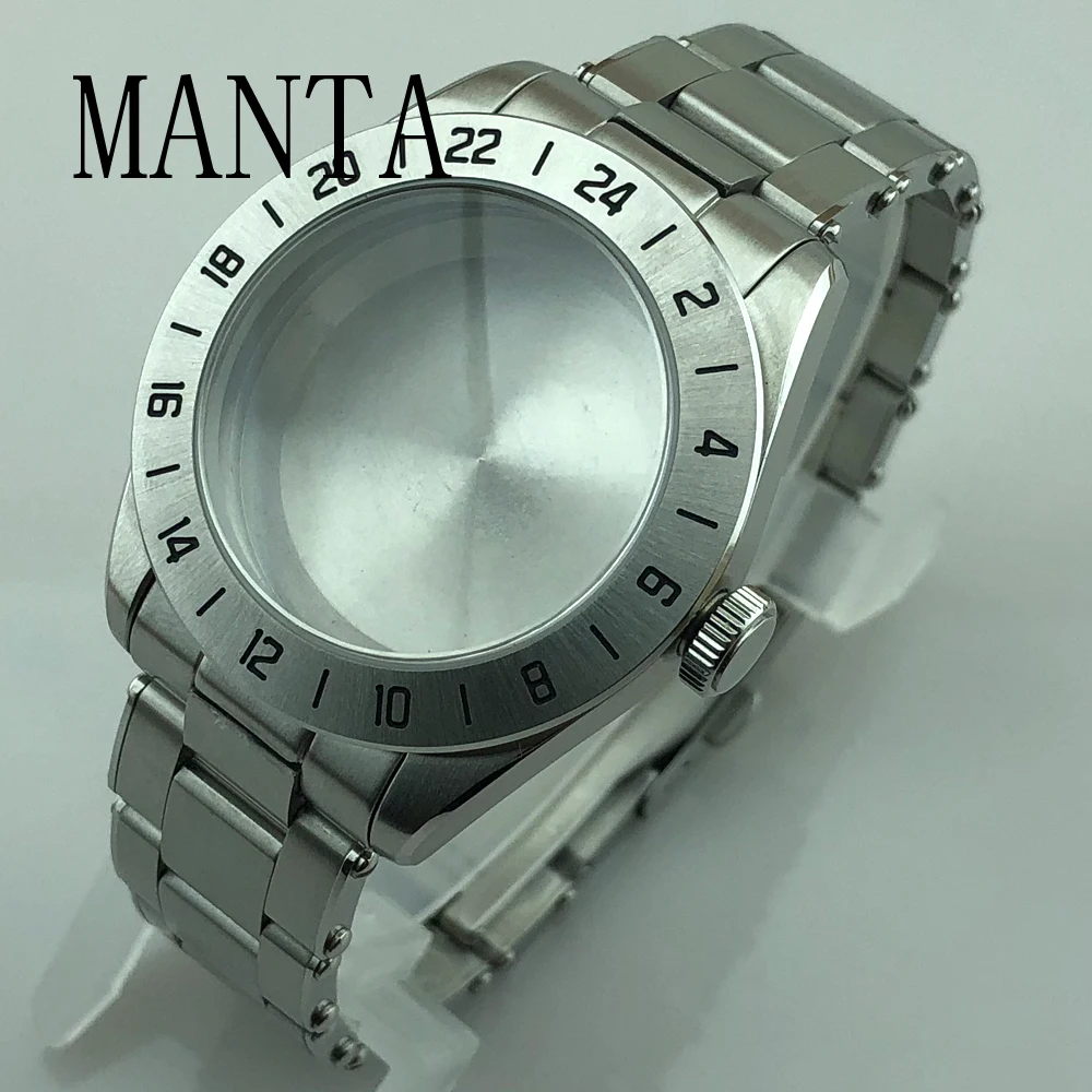 

MANTA 39mm Case Sapphire Glass Watch Parts Fit NH35/NH36 Movement Silver