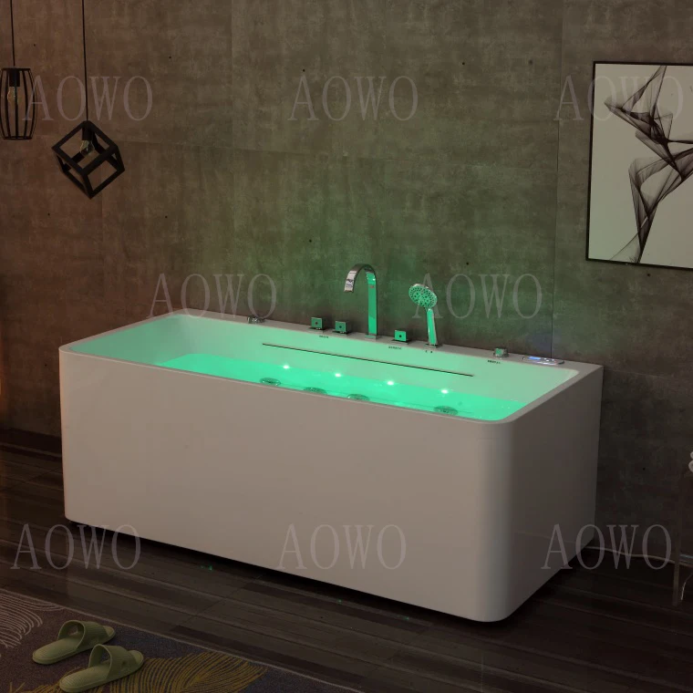 

Whirlpool Massage Bathtubs Jakossi Deep Soaking Tub Surfing Nozzle Massage For Hot Tub Air Pump Pool Swimming With 1 Person