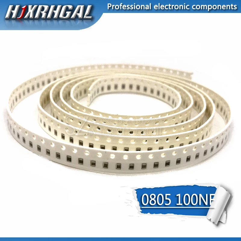 100pcs 100nF X7R Error 50V 0805 0.1UF 104 SMD Thick Film Chip Multilayer Ceramic Capacitor Hot Products