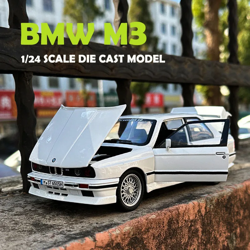 

Модель автомобиля 1:24 BMW M3 из сплава, коллекционная металлическая миниатюрная машинка под давлением, домашний декор, игрушечная машинка для мальчиков, подарок на день рождения