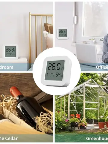 Zigbee Temperature Humidity Sensor For Smart Home LCD Screen Works With Tuya Alexa Google Home APP Smart Life Tuya Smart Yandex