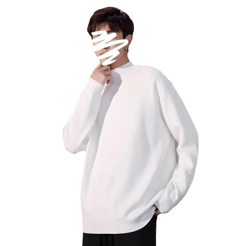 

Autumn Winter New Half-High Collar Sweater Couple Base Layer