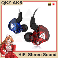 Original QKZ AK6 HiFi Surround Sound In-Ear With Mic Music 3.5mm Wired Headphones For Sports Game Running Fitness Yoga Earbuds