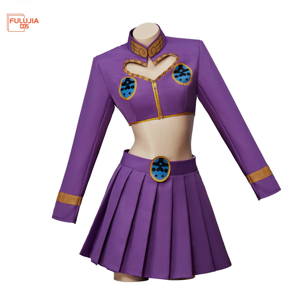 

Kira Yoshikage Cosplay Costume Women's Purple Outfit