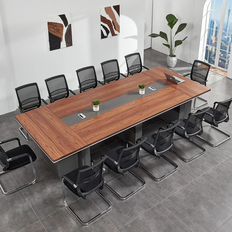 

Simple tables and chairs Modern office Paint-free meeting Conference table and chair combination meeting room