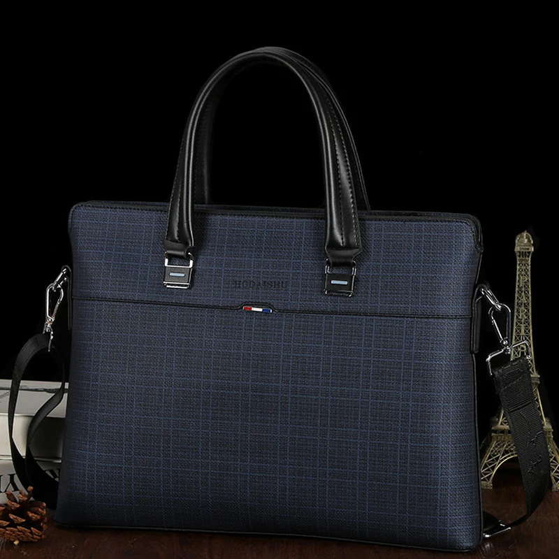 

2024 Fabric-like hard leather New handbag large capacity, business trip, casual, trendy, simple, hand-held briefcase