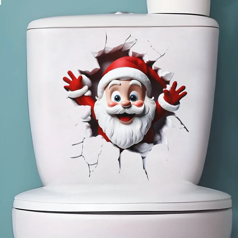 Weihnachten Schneemann Toilette Aufkleber Frohe Weihnachten Party Dekoration 2025, Weihnachten Badezimmer Dekor Navidad Natal Neujahr Geschenk 2026 – Detail 5