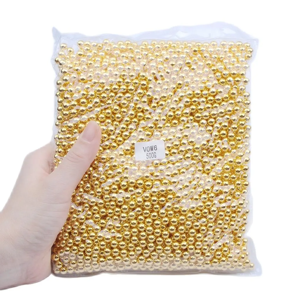 

Hot Sale Resin No Hole Round Pearls 3 4 5 6 8 10 12mm 500g Gold Craft Art Garment Beads DIY Clothing Jewelry Decorations