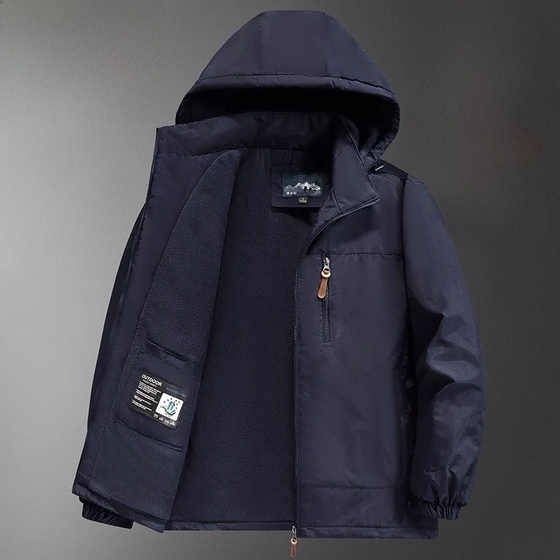 خريف شتاء الرجال القطن Jaet Thiened Fce اصطف فضفاض صالح معطف دافئ مع كيتس متعددة Busin عارضة Sle