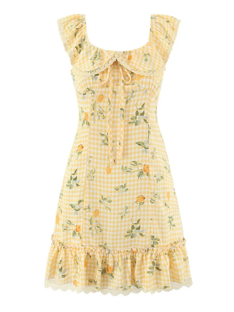 

Dresses 2026 Woman Sleeveless Sexy Leace-up Party Dress Backless Vestidos Flower Printed Package Hip Elegant Temperament Fashion