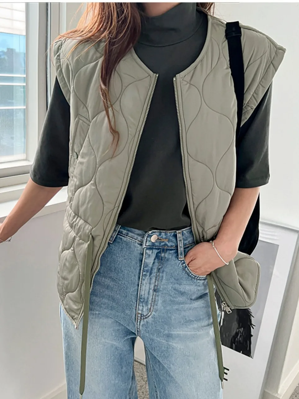 Début de l'automne brodé gourde Dstring décontracté chaud Svel coton gilet Faionable rond Ne fermeture à glissière femmes Sw...