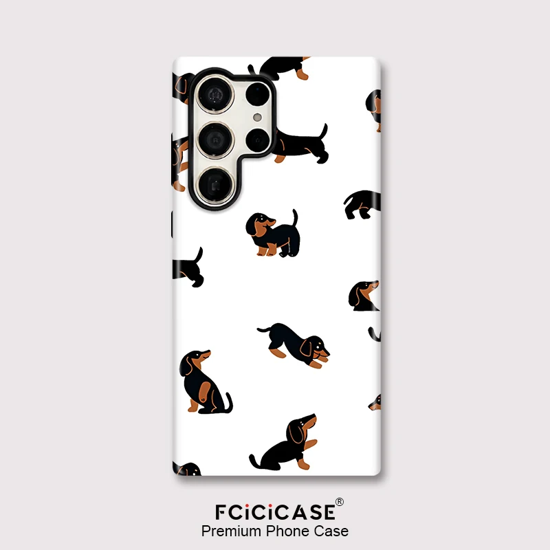 Fcicicase For Samsung Galaxy S26  A56 A16 S23 S24 Ultra S25 Plus A36 A26 Dogs Painting Phone Case Shockproof Matte Capa