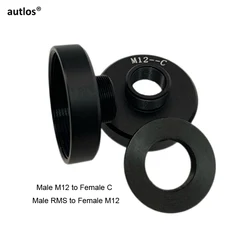 Adattatore per montaggio da M12 a C interfaccia Monitor M12 x 0.5 CCD Camera C-mount RMS Lens Adapter Rings