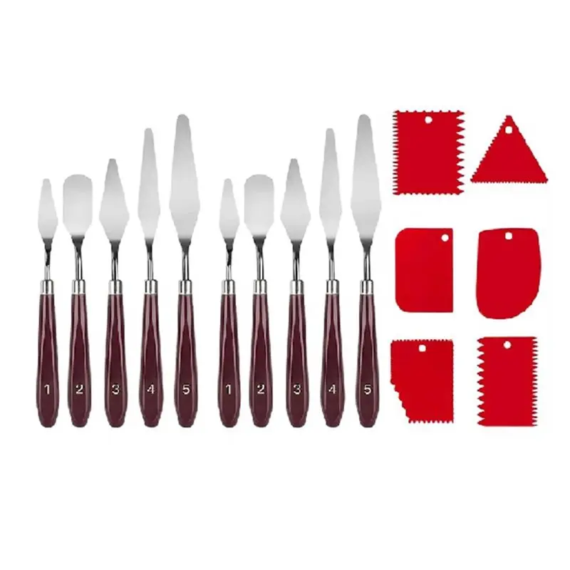 A53M-16 Pcs Palette Set,Painting Accessories For Oil Acrylic Canvas Painting Color Mixing Thick Paint Applications