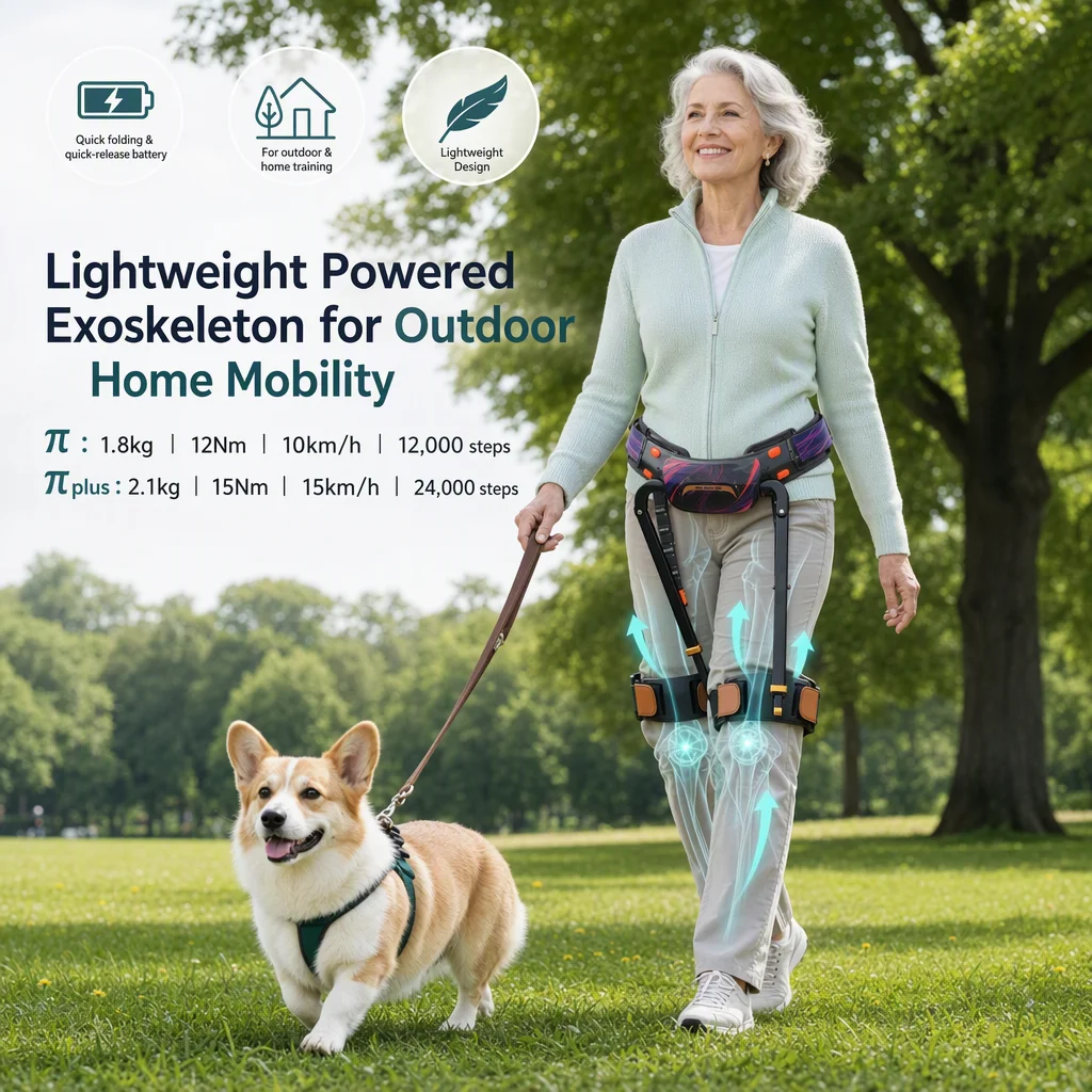 Robotic Legs Walking Assistant Exoskeleton Sports Assist Suit Lightweight Adjustable For Running Hiking Leg Strength Support