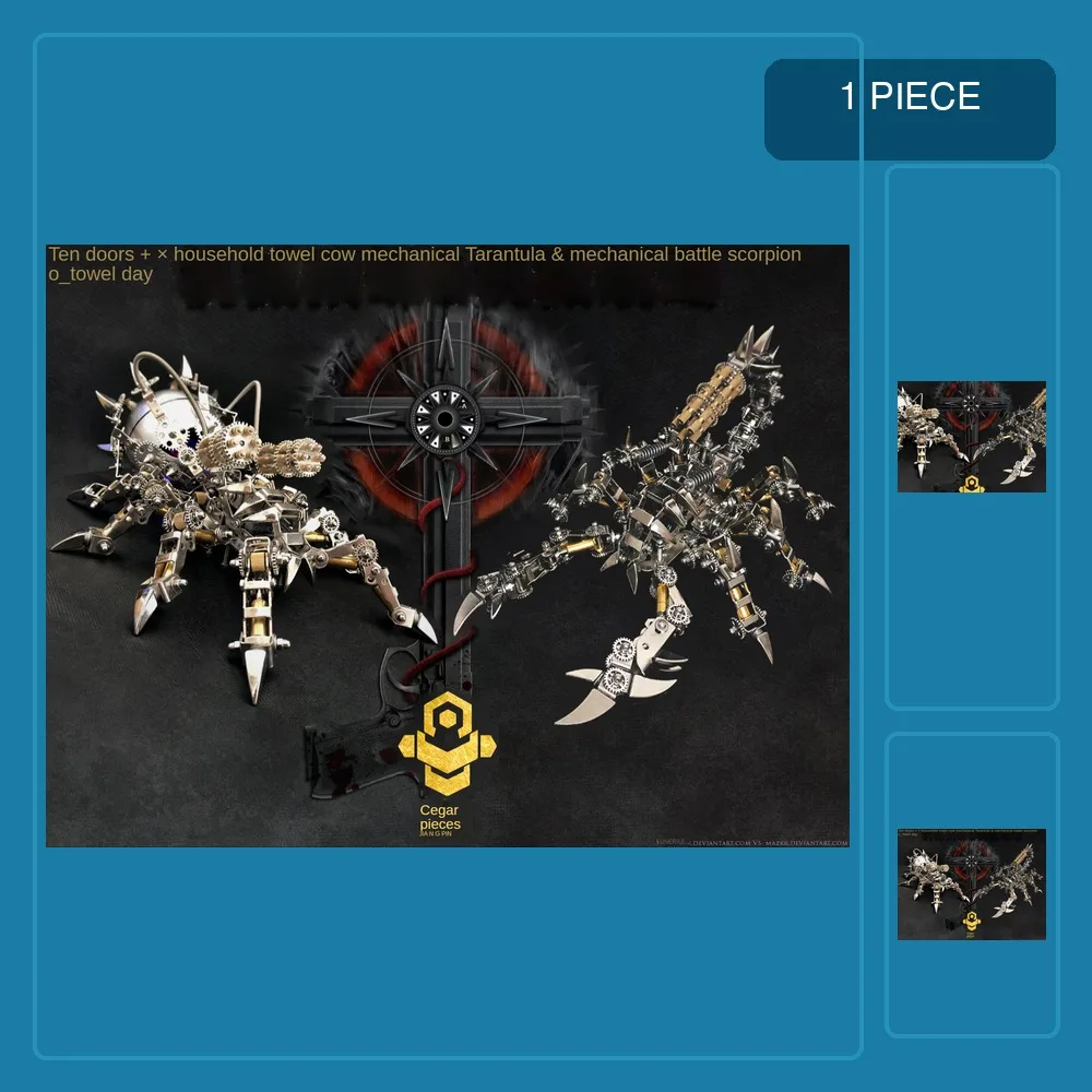 3D DIY Metal Mechanical Spider Model Kit Handmade Assembly Crafts with Bluetooth Speaker As Gift Home Decor