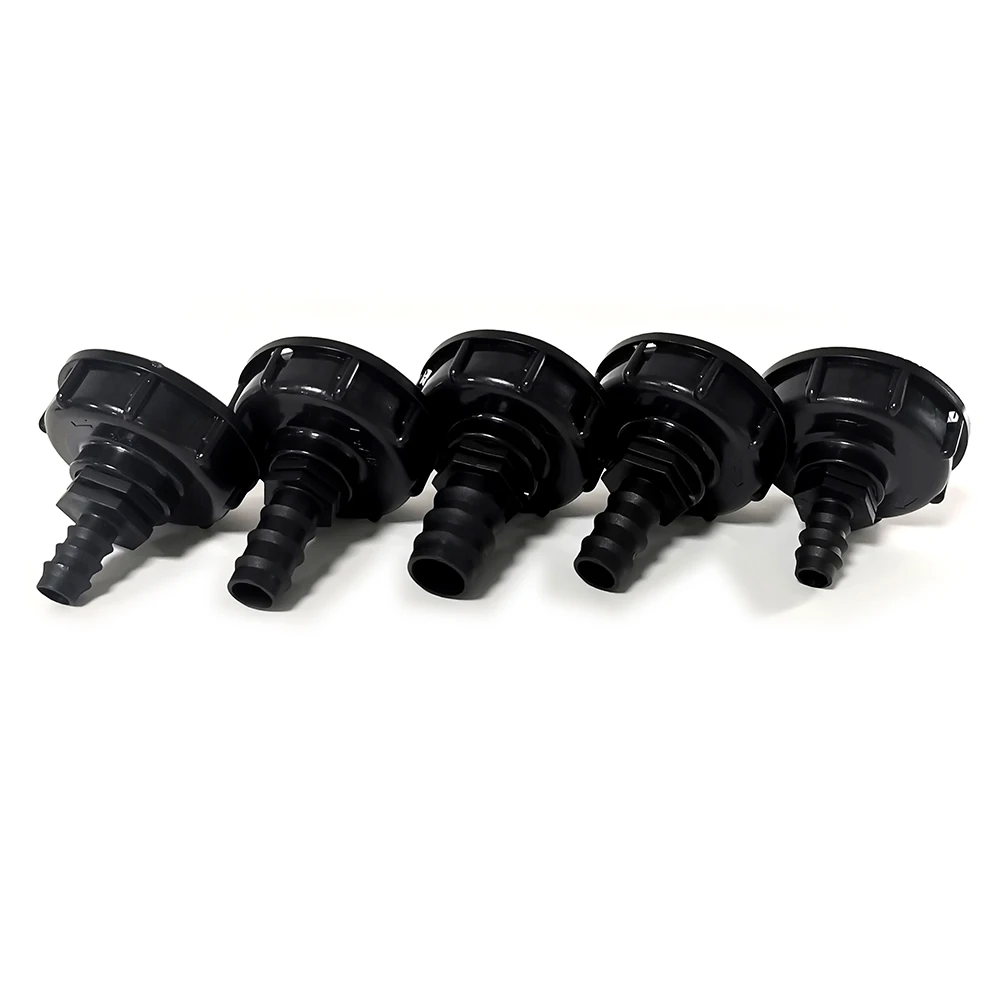 

1Set 2Pcs IBC S60 * 6 Pagoda Straight Connector Garden irrigation water pipe joint Water tank faucet Plastic straight through