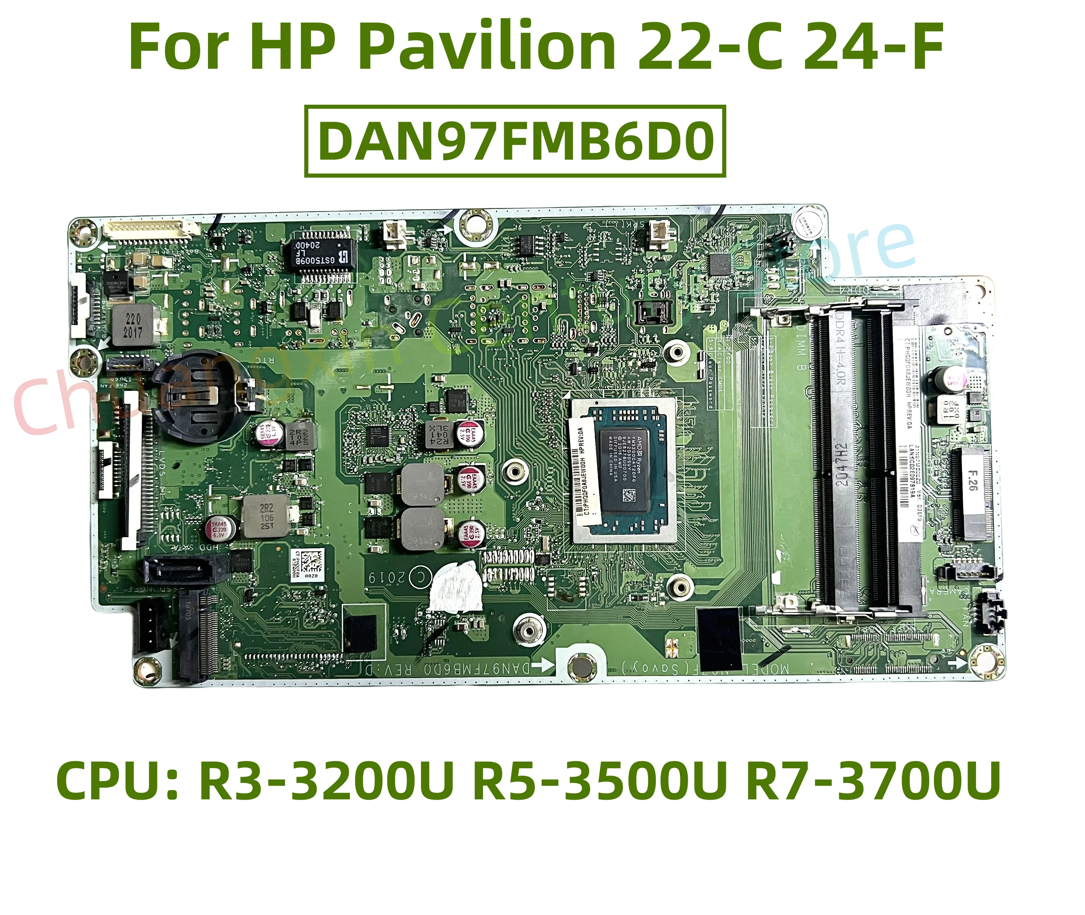 HP Pavilion에 적합한 마더보드, CPU 포함 올인원, DAN97FMB6D0, R3-3200U R5-3500U R7-3700U, 100% 테스트 가능, 배송 가능