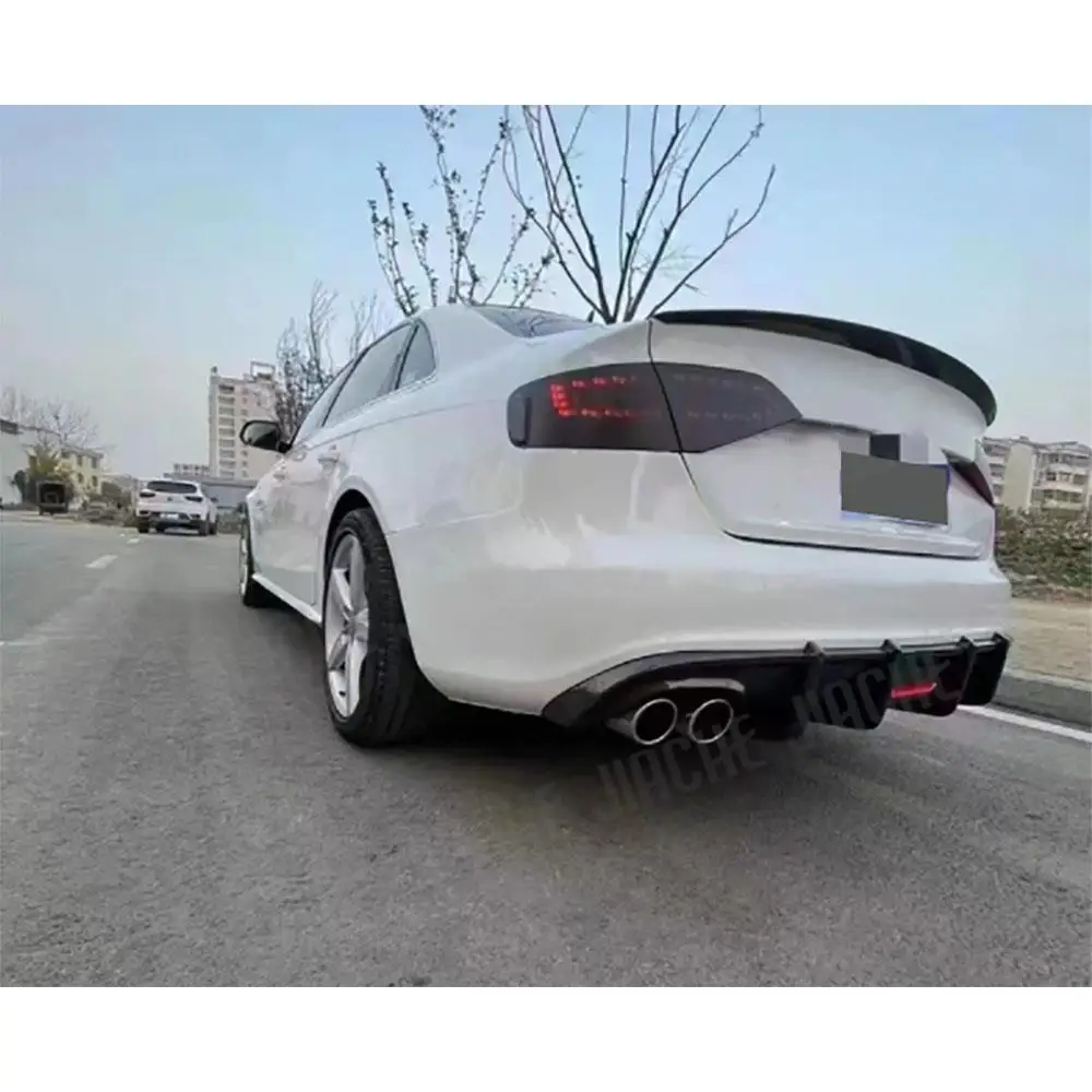 

JCYECF диффузор заднего бампера из углеродного волокна для Audi A4 B8 Sline S4 2009-2012, нестандартный автомобильный комплект кузова, диффузор задней губы