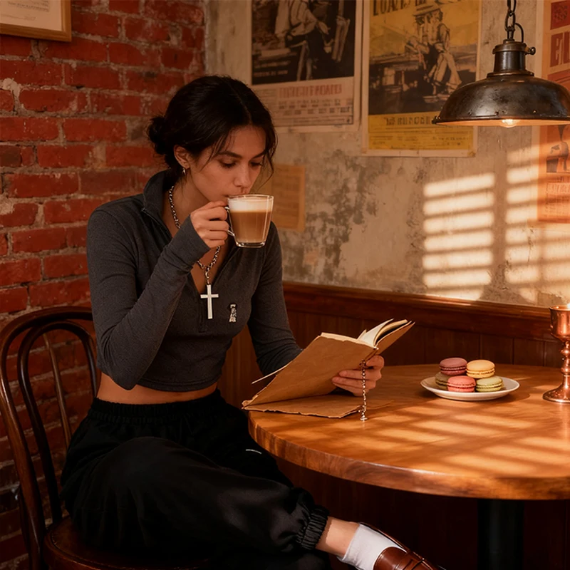 المرأة طويلة الأكمام الياقة المدورة المحاصيل القمم تي شيرت غير رسمي Harajuku 2025 الربيع الصيف جديد بلون مثير أسلوب بسيط نادي الحفلات #1