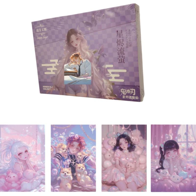 

Аниме Demon Slayer: Kimetsu no Yaiba, коллекционная цветная бумага, третья серия, Наруто, COS, изысканная цветная бумага, коллекционная карточка «Время в кампусе», подарок, игрушка