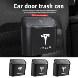 Car Trash Can Portable Waterproof Garbage Box Accessories For Tesla Model Y 3 S X Roadster Bonina