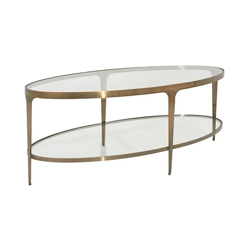 Italian minimalist designer creative wrought iron coffee table/villa/club/restaurant/hotel model room light luxury coffee table