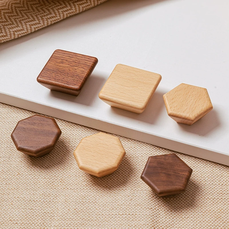 

Multiple Shapes Wooden Handles Cabinet Knobs Drawer Wardrobe Wood Handle Knobs For Cabinet Drawer Handle Furniture Hardware