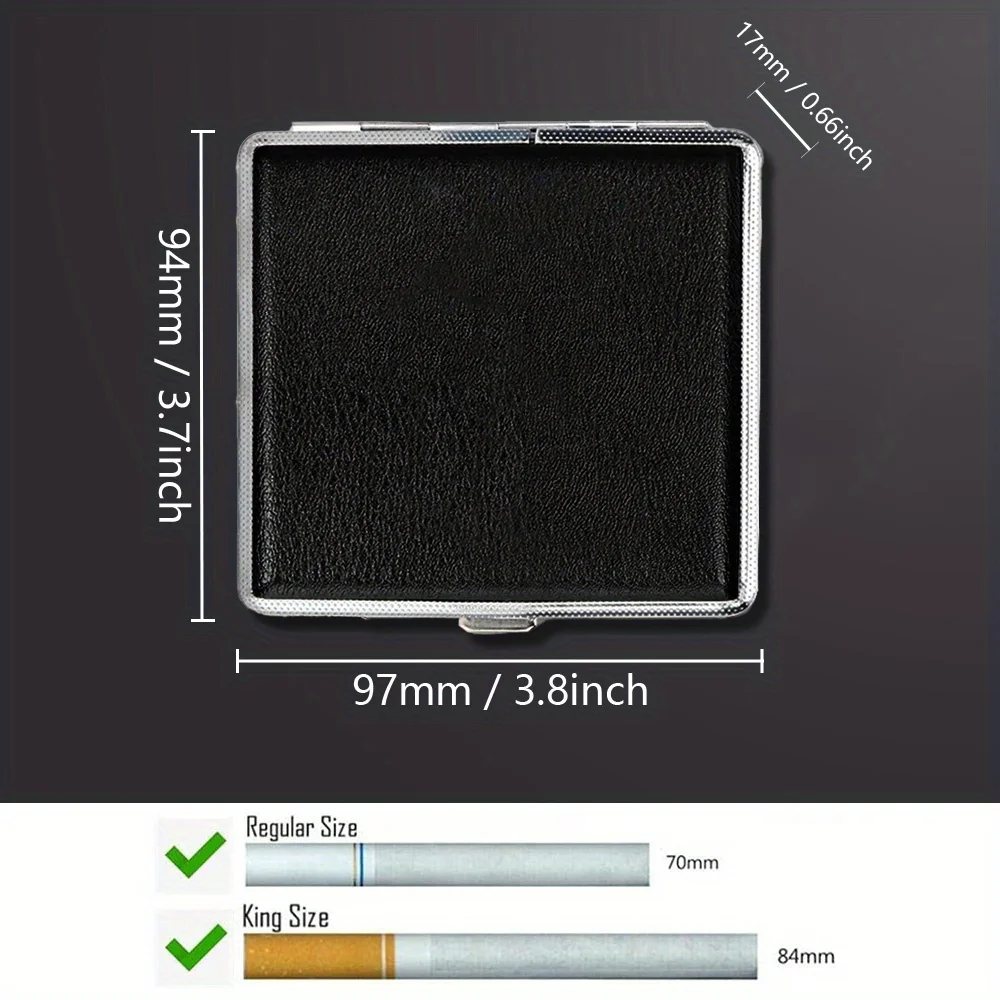 Customized Name PU Cigarette Case Organizer Cigar Box Storage Tobacoo Container Design Smoking  Accessories Gift