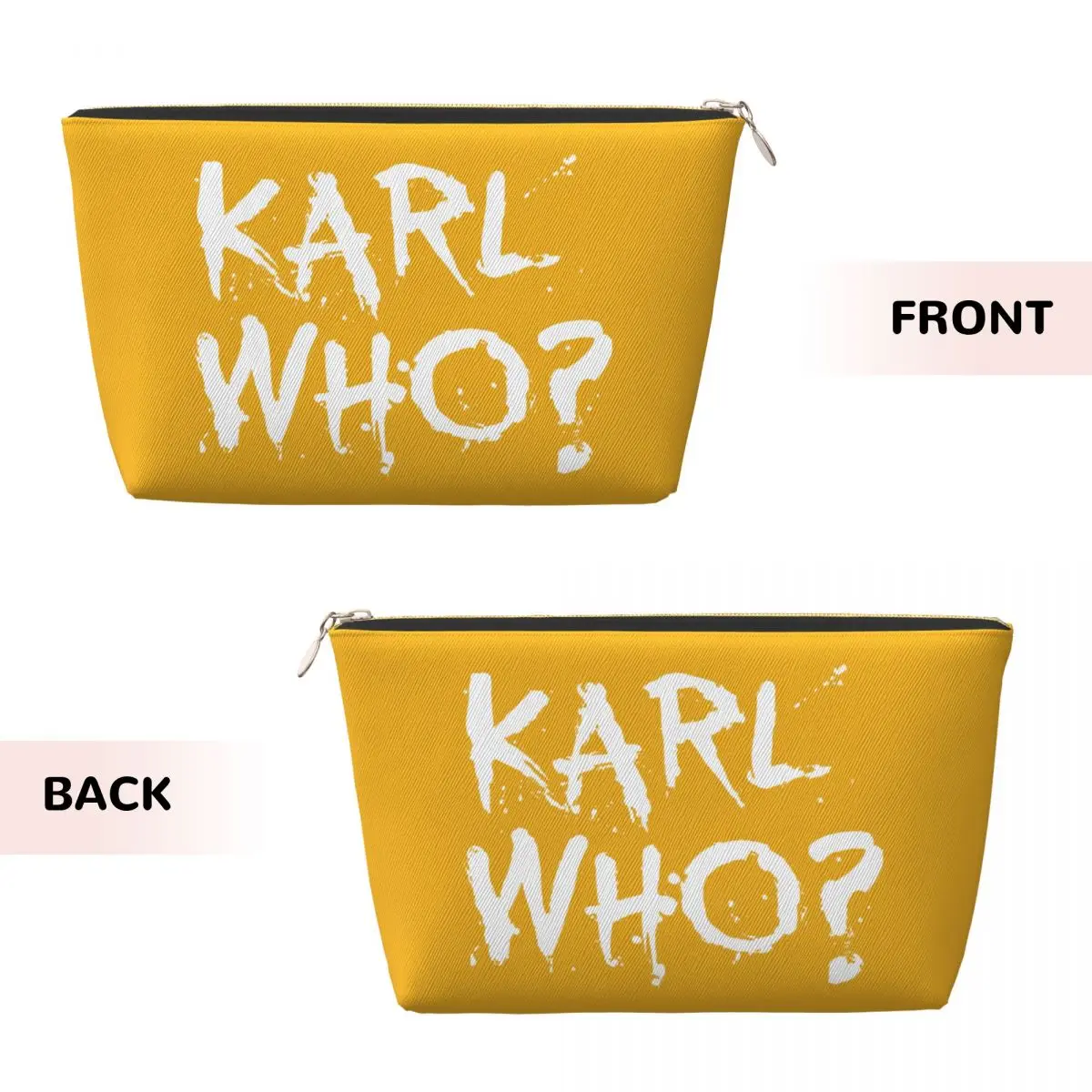 Custom Karl Who Makeup Bag for Women Travel Cosmetic Organizer Fashion Storage Toiletry Bags