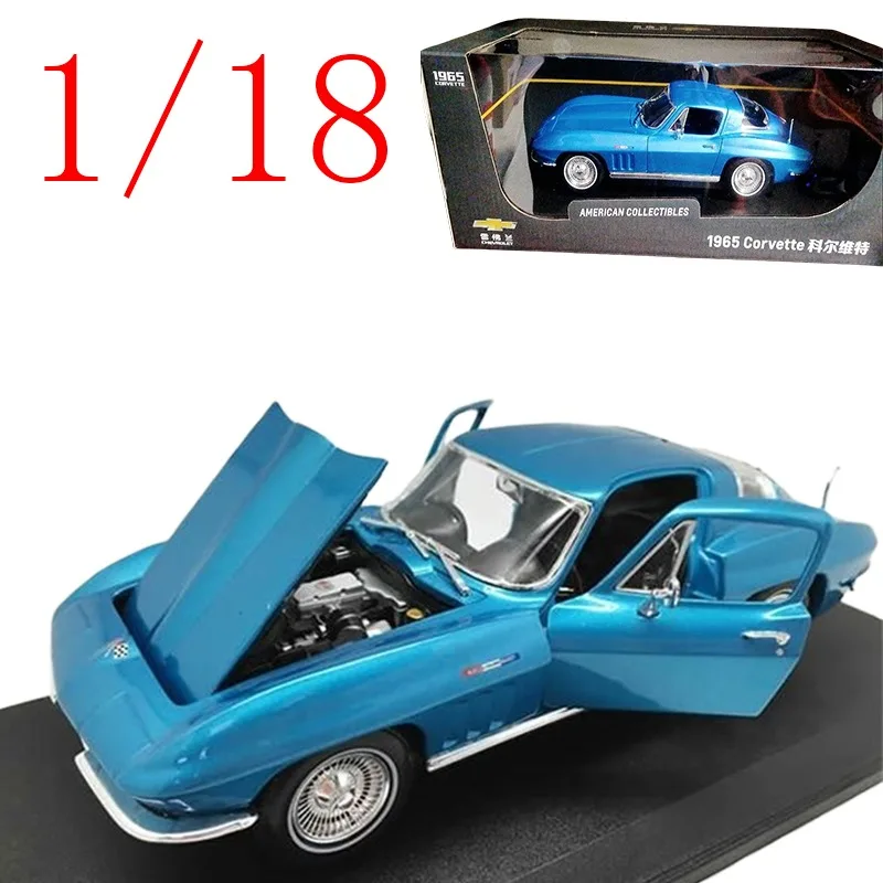 

Diecast 1/18 Scale Chevrolet Alloy Model Cars Chevrolet Corvette Sardines CORVETTE Play Vehicles Toys for Boys Gift Original Box