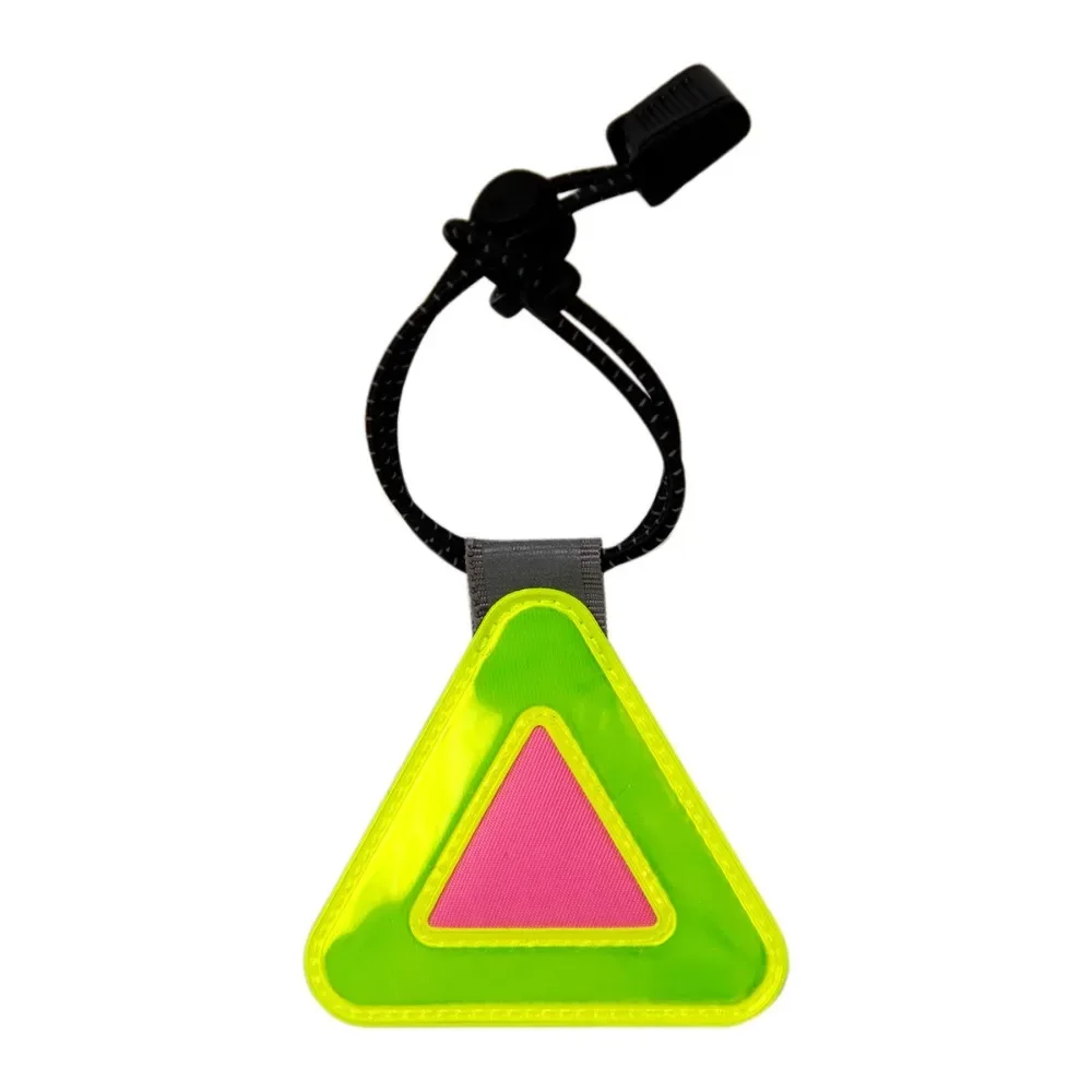 Sichtbarkeit bei Nachtfahrten Sicherheitswarn-Dreieck-Anhänger Multifunktionales Elastisches Reflektierendes Fahrrad-Dreieck-Schild Fahrradsattel – Detail 2