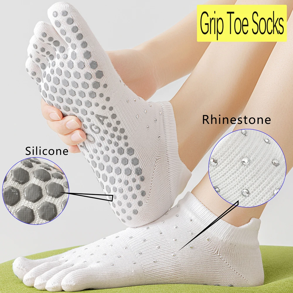 

Знаменитости любимые! Женские нескользящие носки, спортивные носки в помещении, тонкие влагоотводящие ручки для йоги/пилатеса, декор со стразами