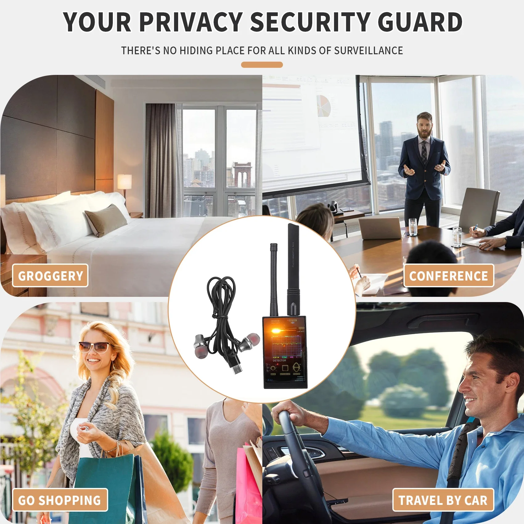 NEW Bug Detector RF Signal Detector Anti Tracking Strong Magnetic Detector For Wireless Audio Bug GPS Camera Detector Finder