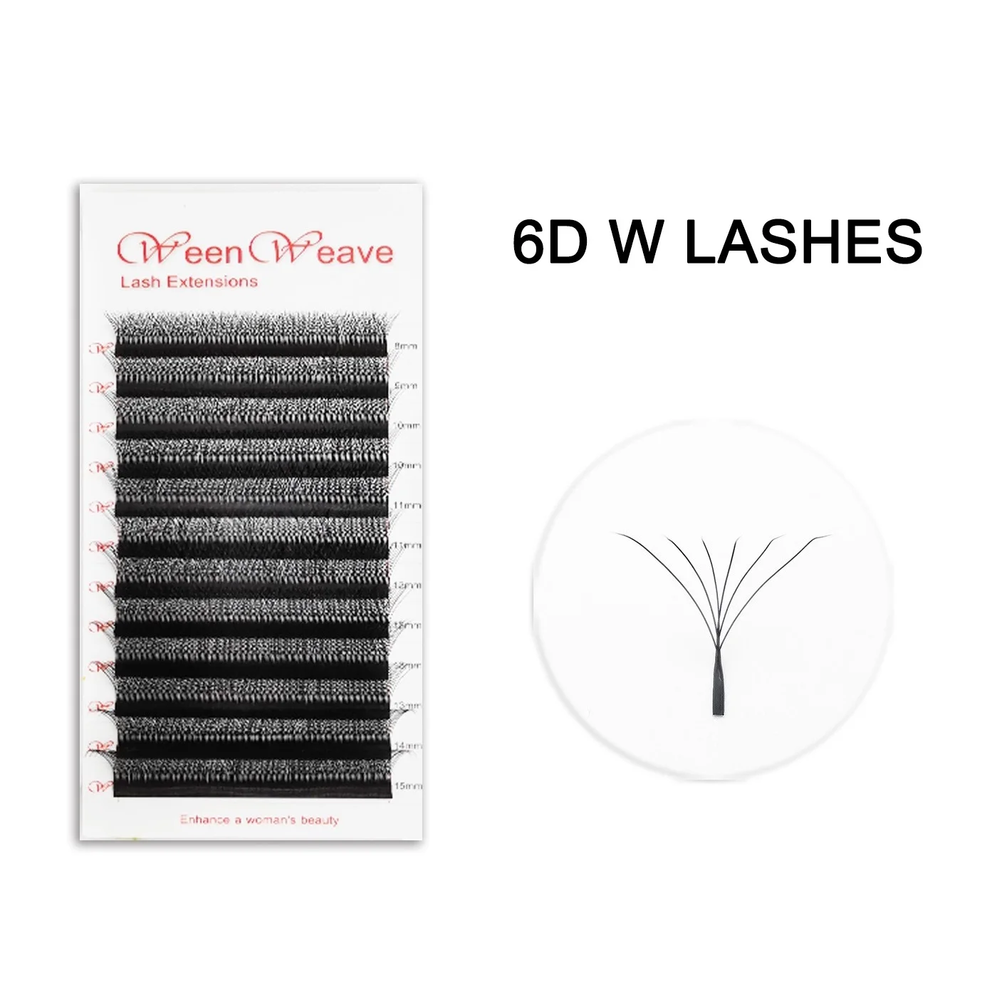 

WeenWeave 6D W Style Eyelash Extensions Supplies Easy Fan Lashes Wholesales Premade Volume 12 Rows Natural Soft Private Logo
