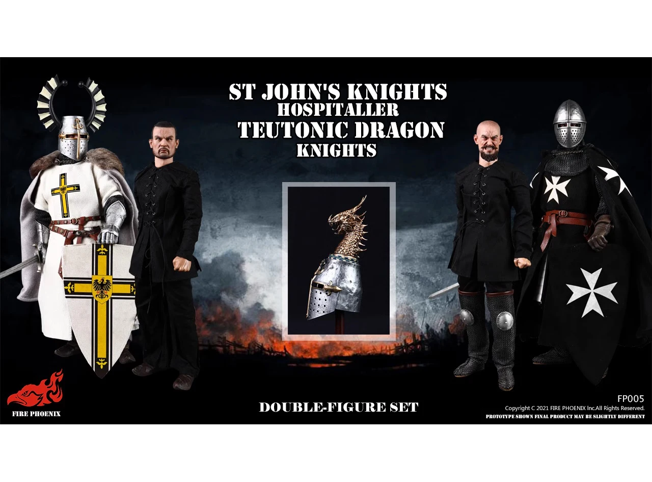 

FIRE PHOENIX FP005 1/6 Die Cast Alloy St John's Hospital Knight Teutonic Dragon Knights 12'' Collectible Model Toys