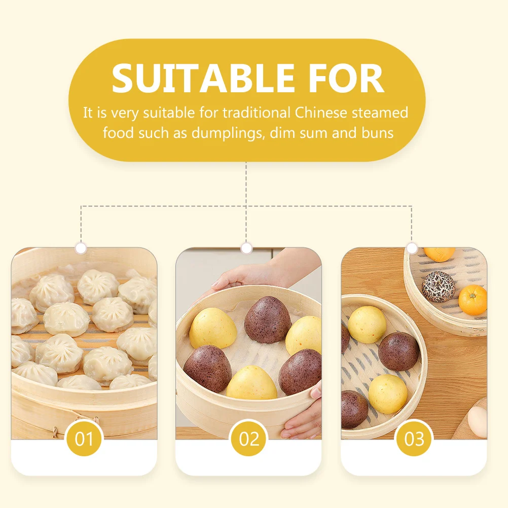 

30Pcs Steamer Pad Non-Woven Liner for Steam Tub Reasonable Aperture Range Moisture Absorption Steaming Pad Dim Sum Mesh