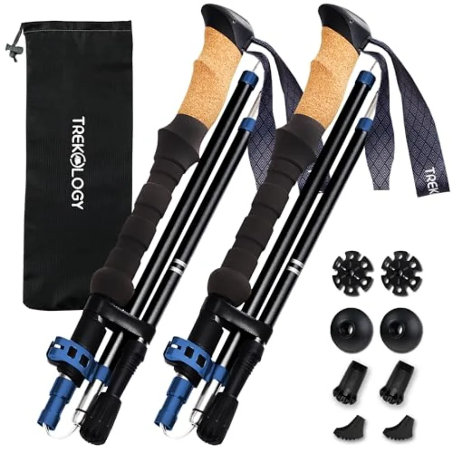 

Трекинговые палки Trek-Z Cork Grip: легкие, складные, регулируемые по высоте, компактные для путешествий, из авиационного алюминия