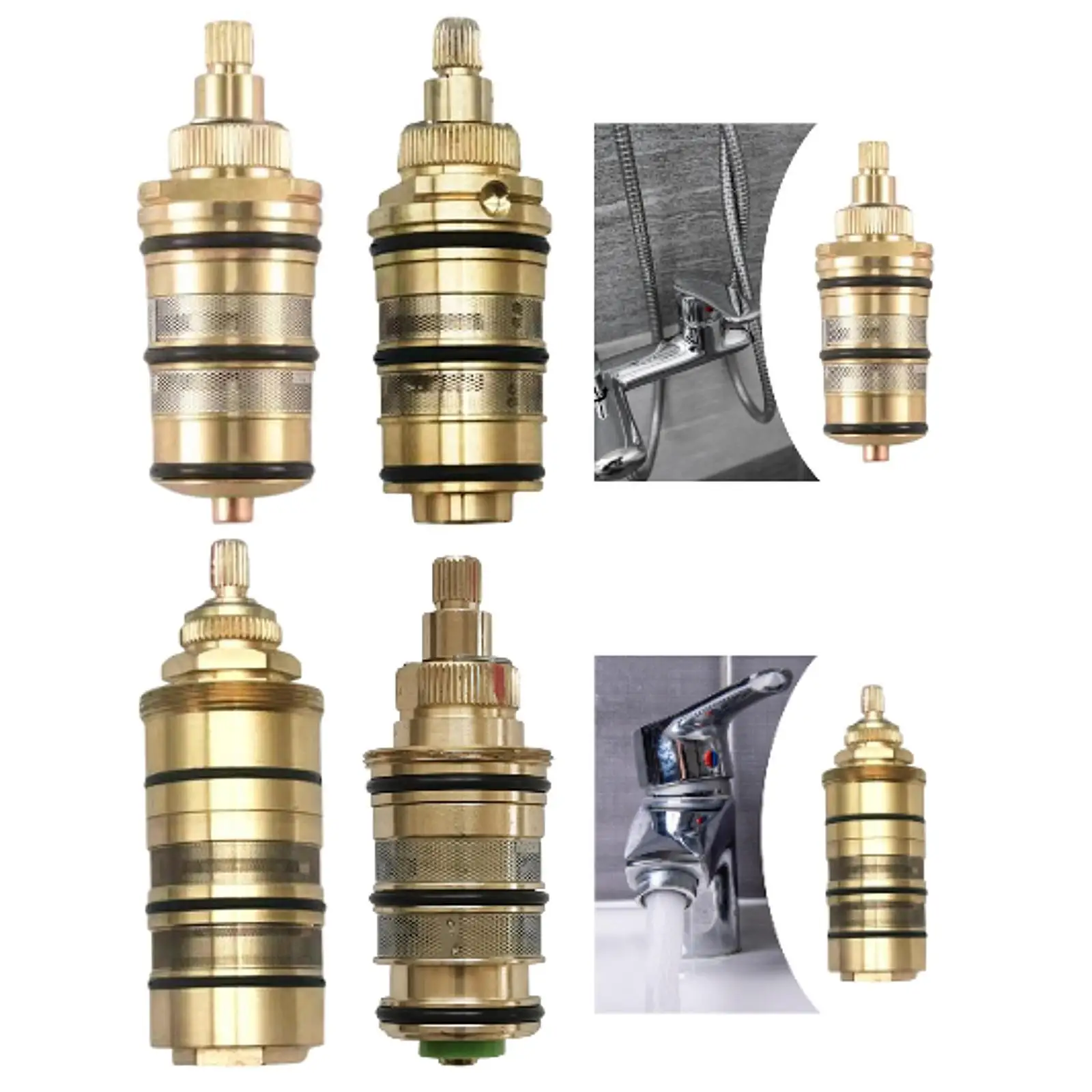 

Thermostatic Water Valve Replace Drip Resistant Basin Tap Disc Cartridges Brass for Bathroom Shower Faucet Kitchen Washroom