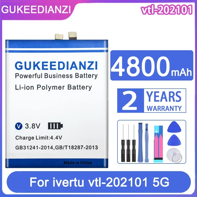 

GUKEEDIANZI Replacement Battery vtl202101 4800mAh For ivertu vtl-202101 5G