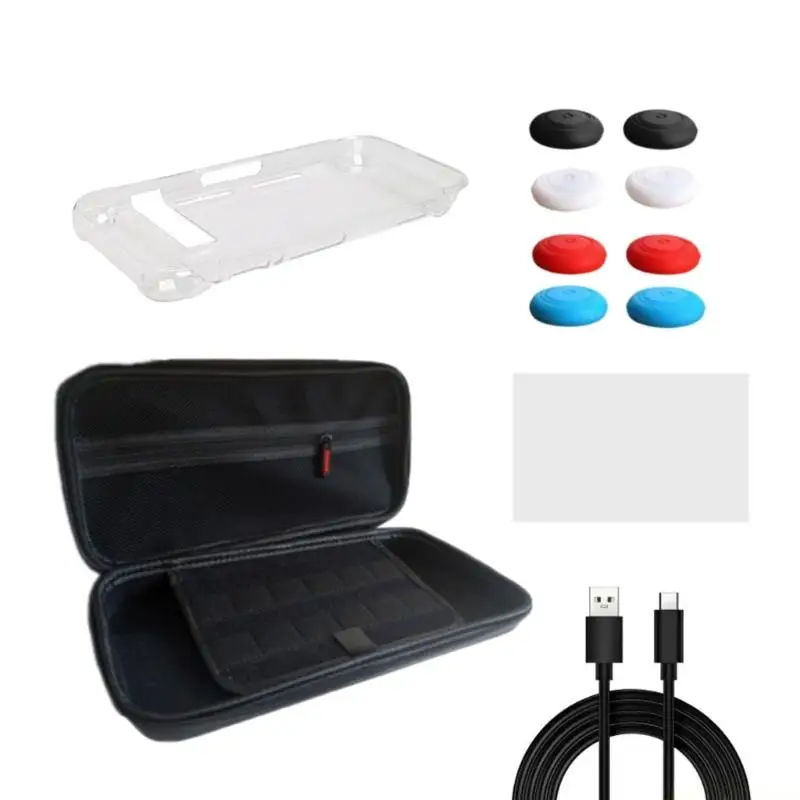 M5TD Multiple Layer Protective Case Ergonomic Controller Skin Waterproof Screen Guard Joystick Covers Pack Suitable for NSW2