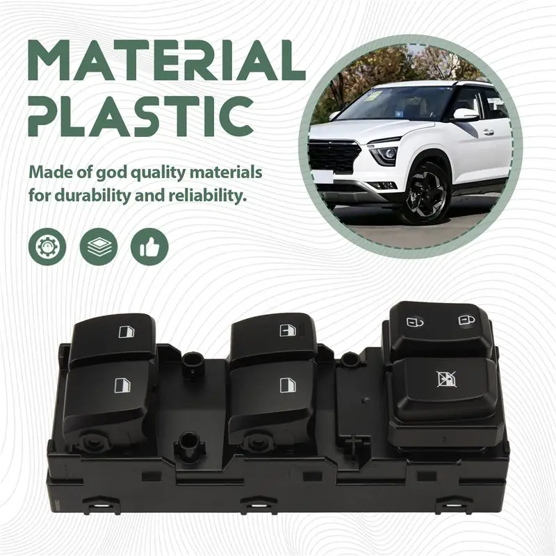 [NEW A09R!】 New Front Left Power Window Switch Regulator Control Button Master Window Glass Lift For Kona 93570-J9000